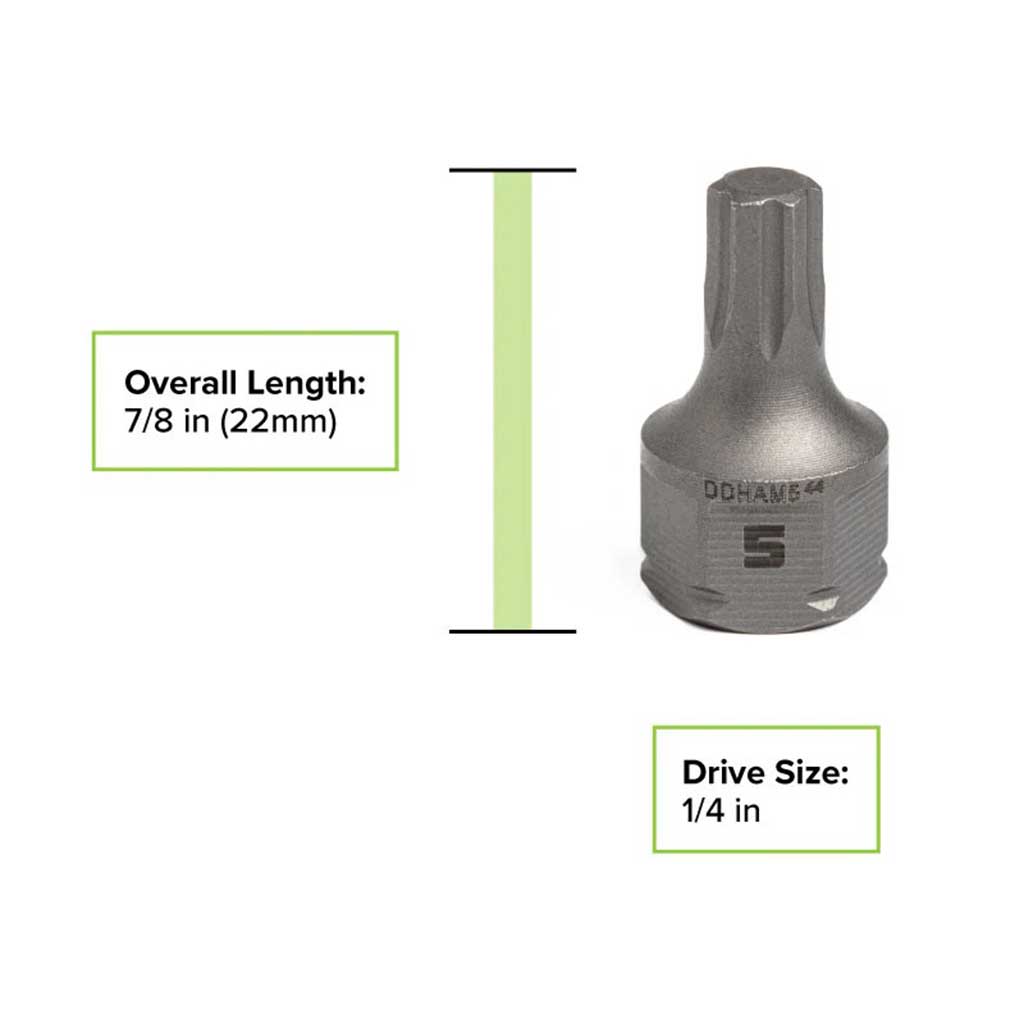 GripEdge DDHAS10S 7/8-inch low-profile hex driver bit dimensions