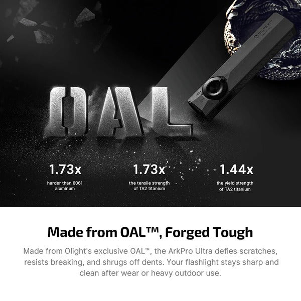 Olight ArkPro OAL aluminum alloy construction for durability