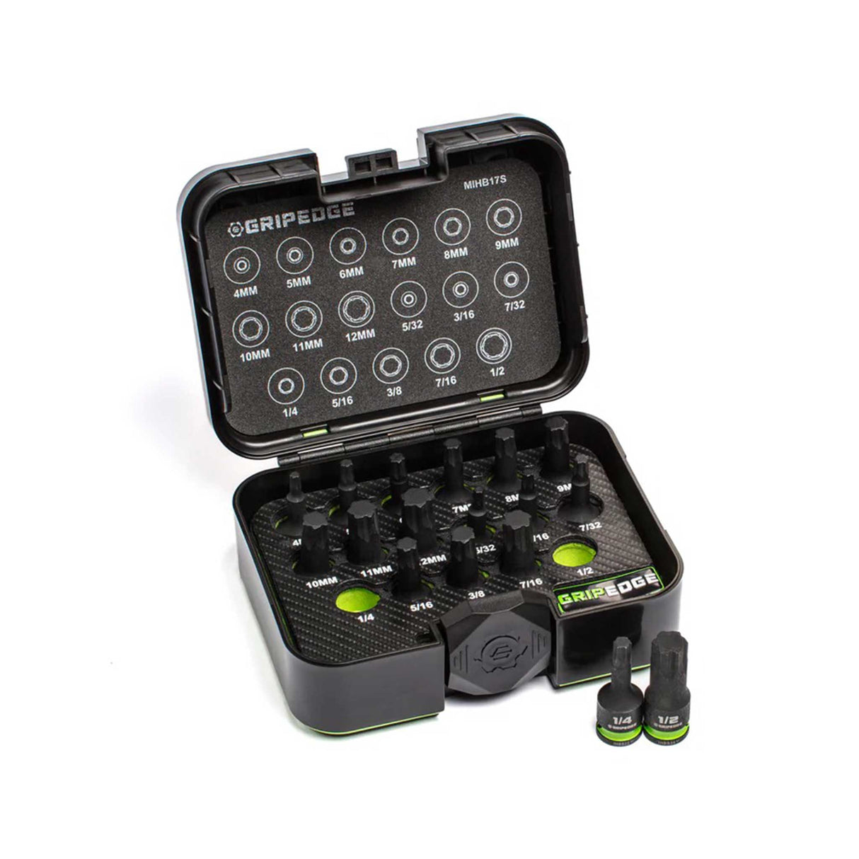 GripEdge MIHB17S impact hex driver set with removable impact drivers
