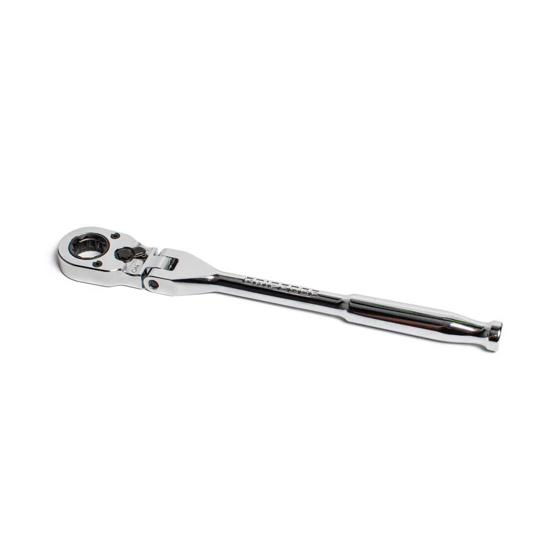 GripEdge DFRA6572 1/4" Drive Flex Head Low-Profile Dual Action Driver Ratchet