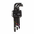GripEdge LKHM9LS 9-piece RPT long metric hex key set with locking storage holder