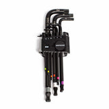 GripEdge LKHM9LS 9-piece RPT long metric hex key set with locking storage holder