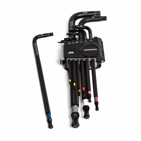 GripEdge LKHM9LS long metric hex key removing a damaged fastener on industrial equipment