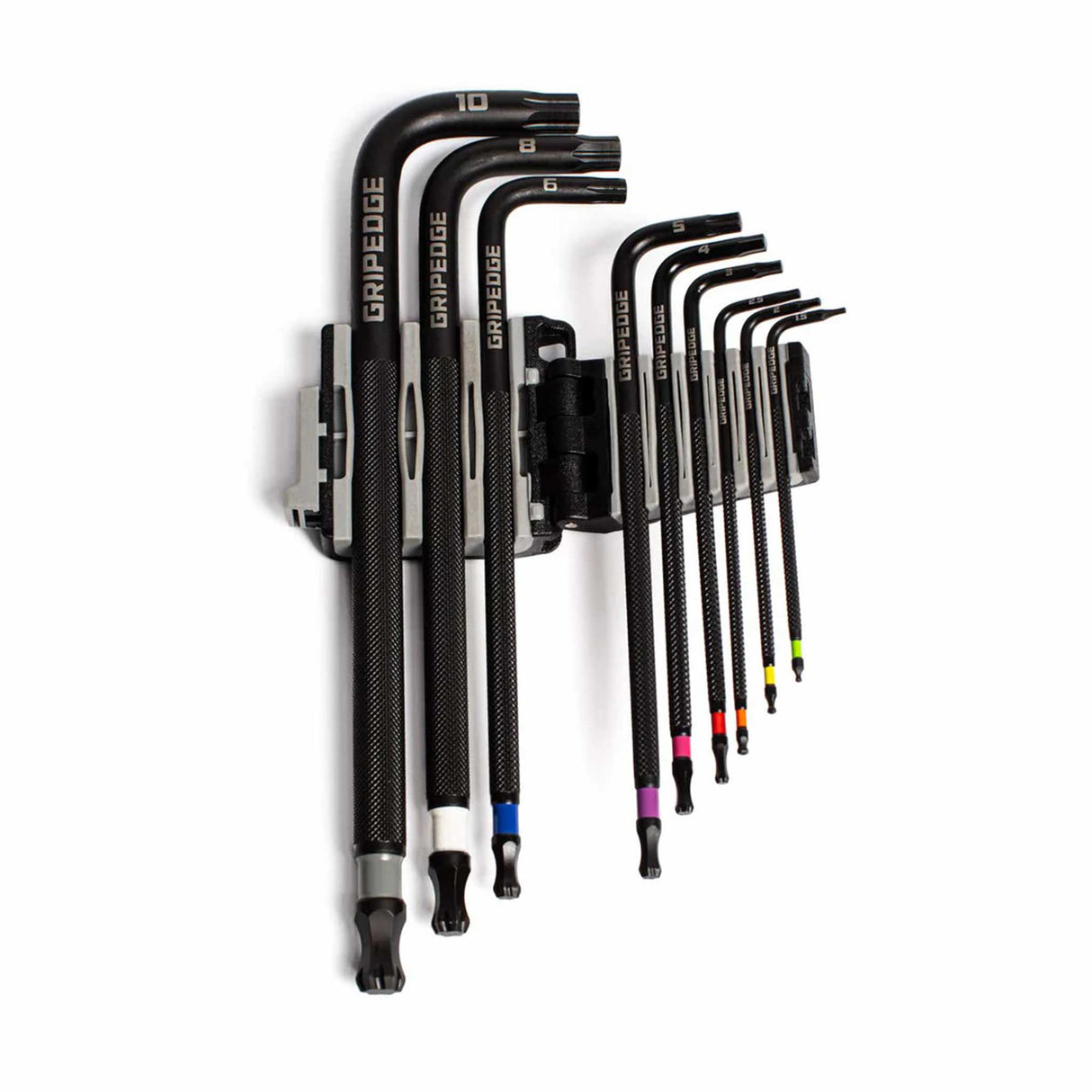 GripEdge LKHM9LS long metric hex keys with color-coded size identification