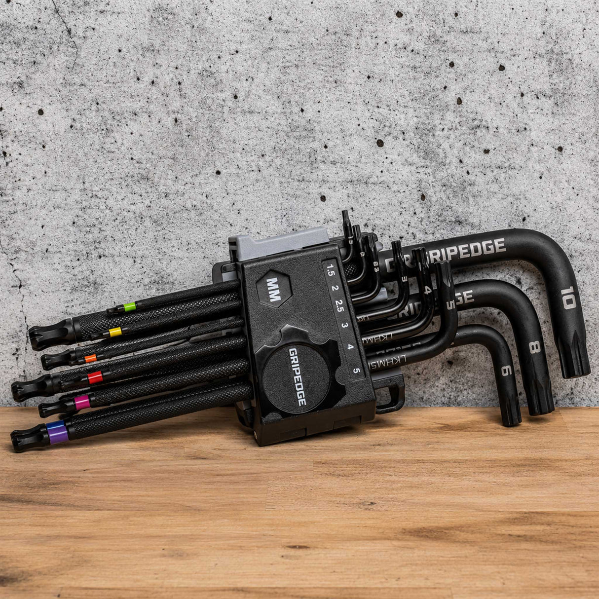 GripEdge LKHM9LS 9-PC RPT Long Metric Hex Key Set