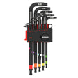 GripEdge LKHS13LS 13-piece RPT long SAE hex key set with locking storage holder