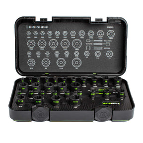 GripEdge MX32S 32-PC Master Socket Extractor Set with metric and SAE extractor sockets