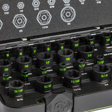Close-up of GripEdge RPT socket extractors with laser-etched size markings