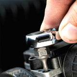 GripEdge RPT™ (Rounding Prevention Technology) driver bit engaging a hex fastener