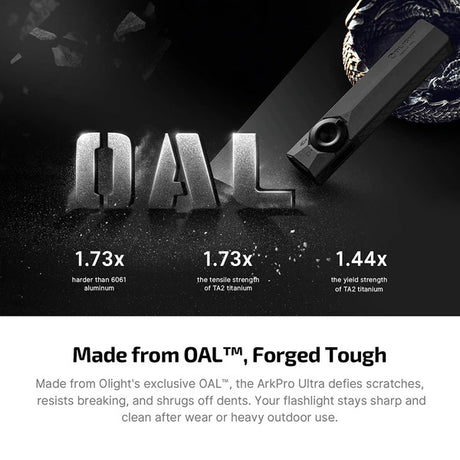 Olight ArkPro OAL aluminum alloy construction for durability