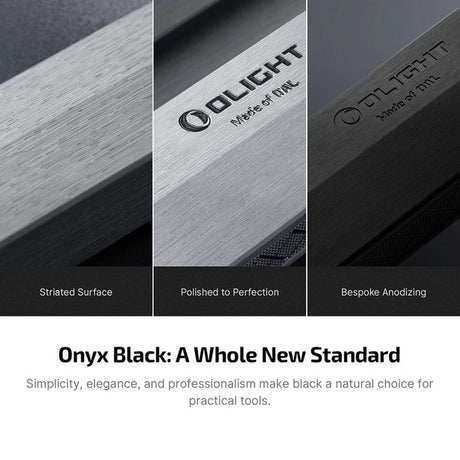 Olight ArkPro Onyx Black finish and precision-machined aluminum body